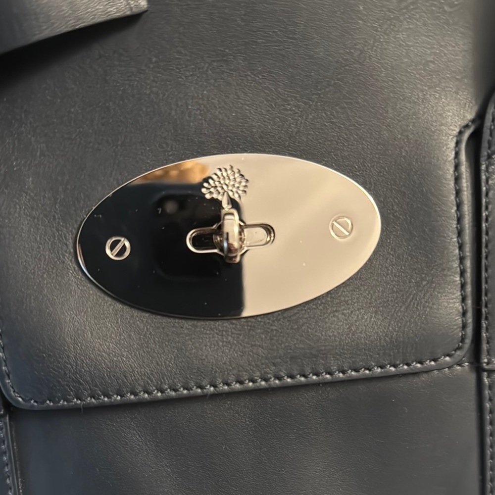 Mulberry Navy Leather Handbag - Picture 3 of 13